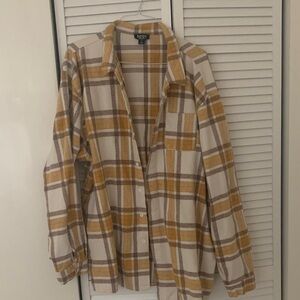 Plaid Shirt in Mustard and Cream